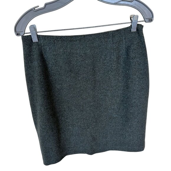 Vintage Green Wool Blend Pencil Skirt With Nylon Lining Size 8 Medium Mini - Picture 1 of 7